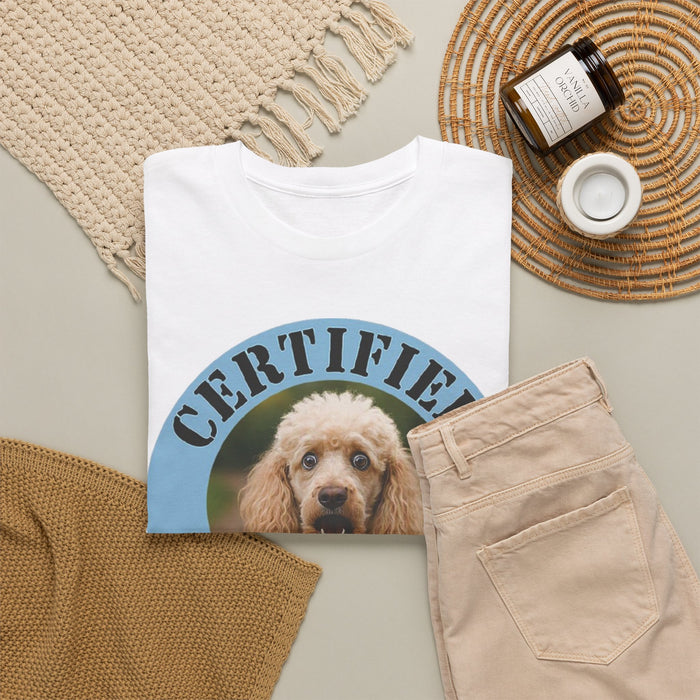 Poodle Certified Velcro Dog T‑Shirt — Funny Dog Lover Tee