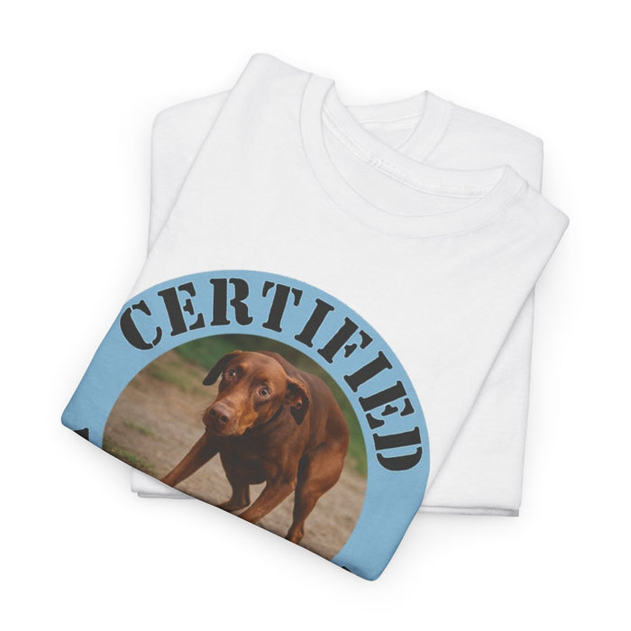 Certified Velcro Dog T‑Shirt — Funny Dog Lover Tee