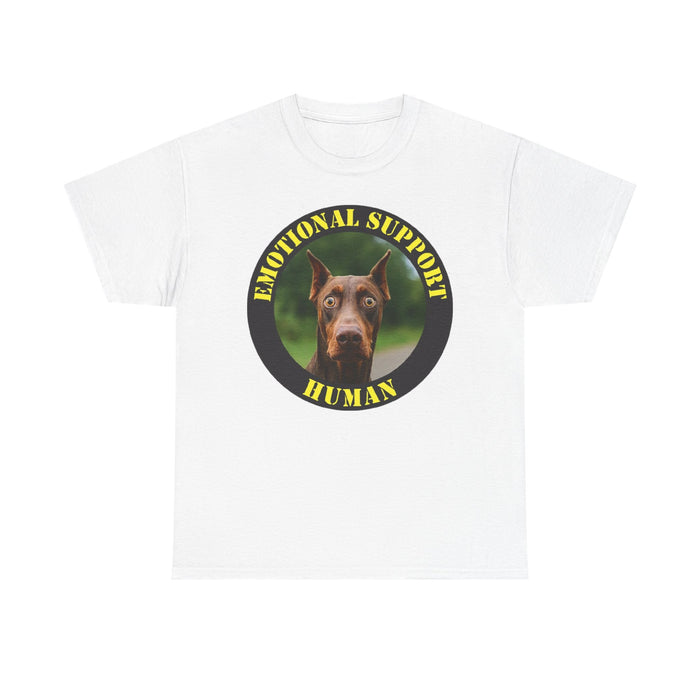Emotional Support Human Tee — Doberman Pet Therapy T-Shirt