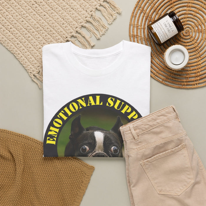 Emotional Support Human Tee — Cute Boston Terrier Pet Lover Shirt
