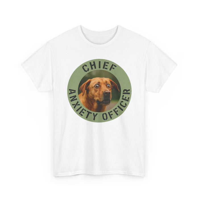 Chief Anxiety Officer T-Shirt – Funny Dog Anxiety Officer Graphic Tee