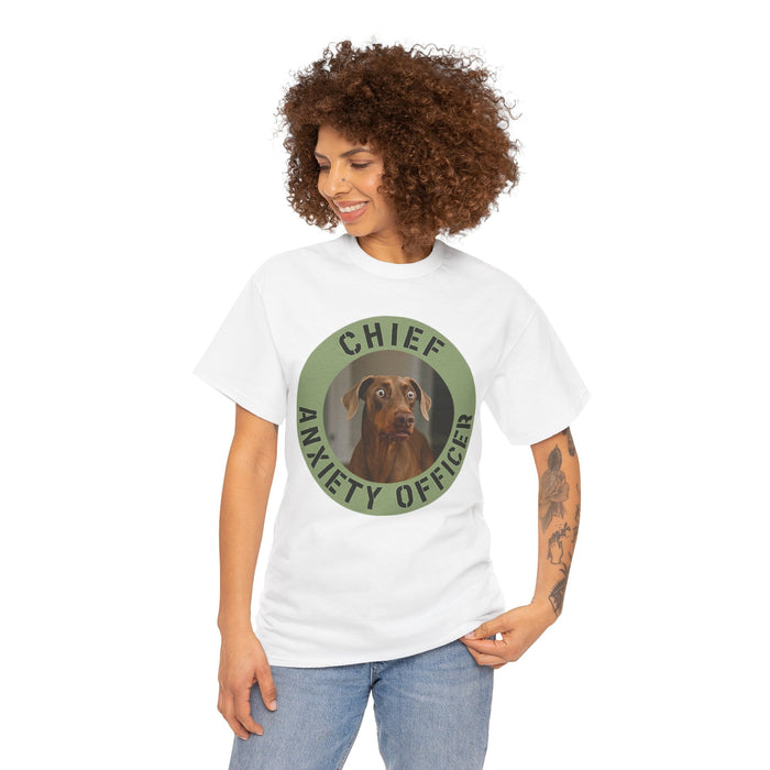 Chief Anxiety Officer T-Shirt – Funny Dog Tee for Anxious Pet Lovers