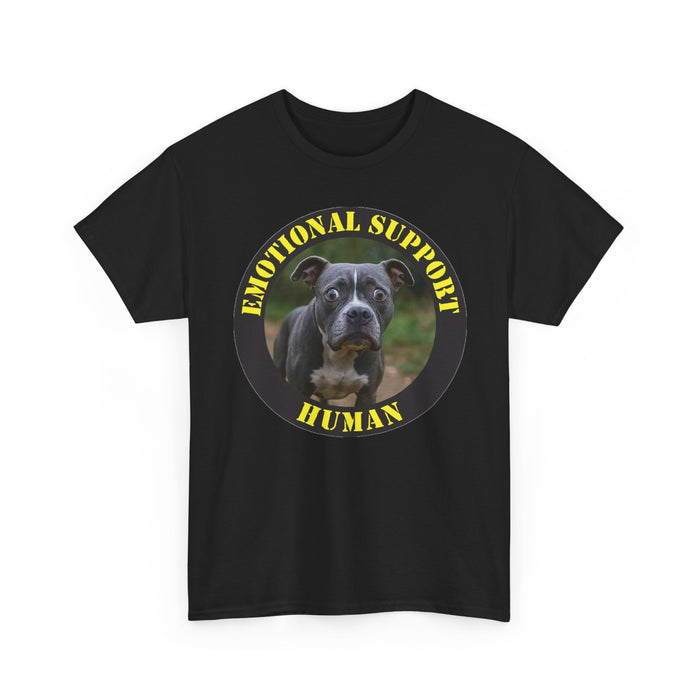 Emotional Support Human Tee — Funny Dog Photo T-Shirt