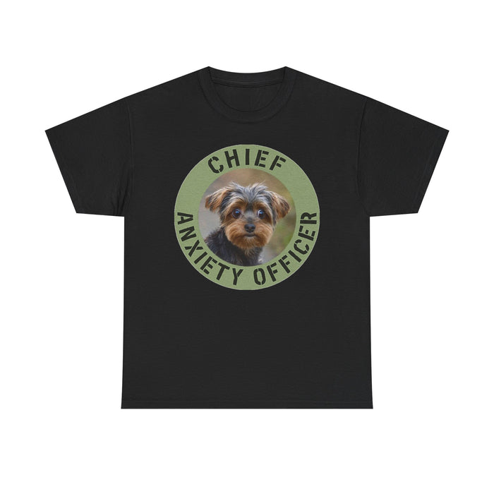 Yorkie Chief Anxiety Officer T-Shirt — Cute Dog Graphic Tee