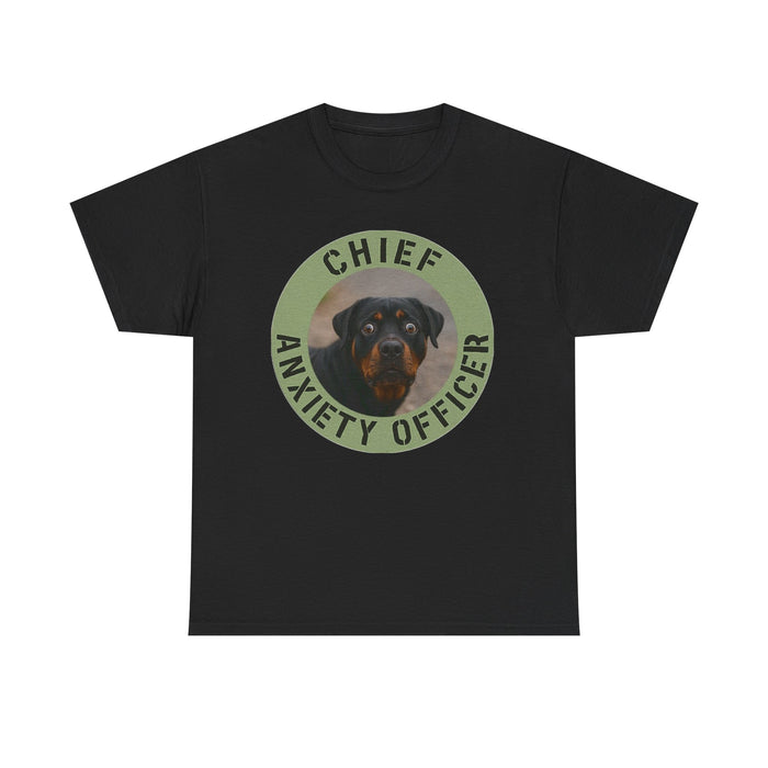 Chief Anxiety Officer Dog T-Shirt — Funny Rottweiler Pet Tee