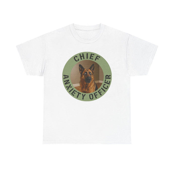 Chief Anxiety Officer T-Shirt — Funny Dog Graphic Tee