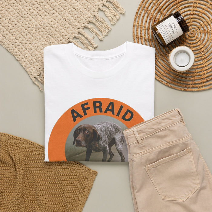 Afraid But Trying Tee — Motivational Dog Graphic T-Shirt