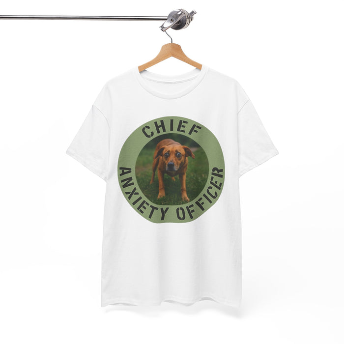 Chief Anxiety Officer T-Shirt — Funny Dog Graphic Tee for Pet Lovers