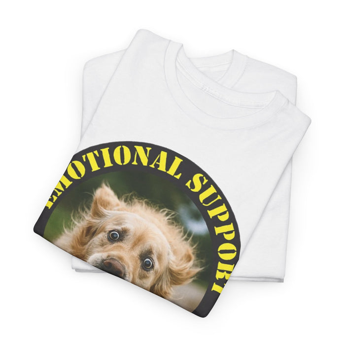 Emotional Support Human T-Shirt — Funny Dog Face Graphic Tee