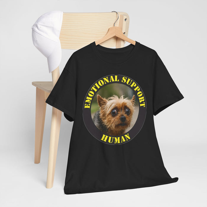Emotional Support Human T-Shirt — Cute Yorkie Pet Therapy Tee