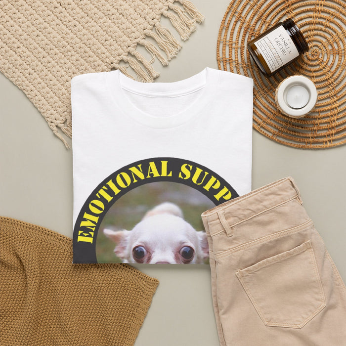 Emotional Support Human T‑Shirt — Cute Chihuahua Support Animal Tee