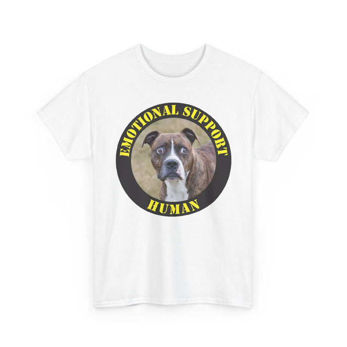 Pit Bull Emotional Support Human Tee — Dog Photo Rescue Pet Lover T-Shirt