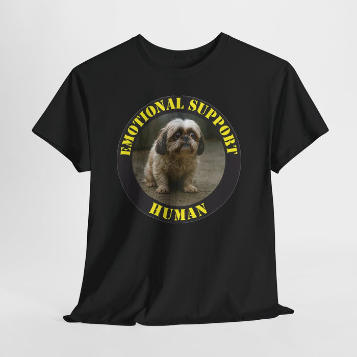 Emotional Support Human T-Shirt — Cute Dog Graphic  Shih Tzu Tee