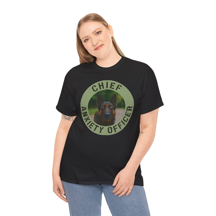 Chief Anxiety Officer T-Shirt — Funny Dog Graphic Tee for Pet Lovers