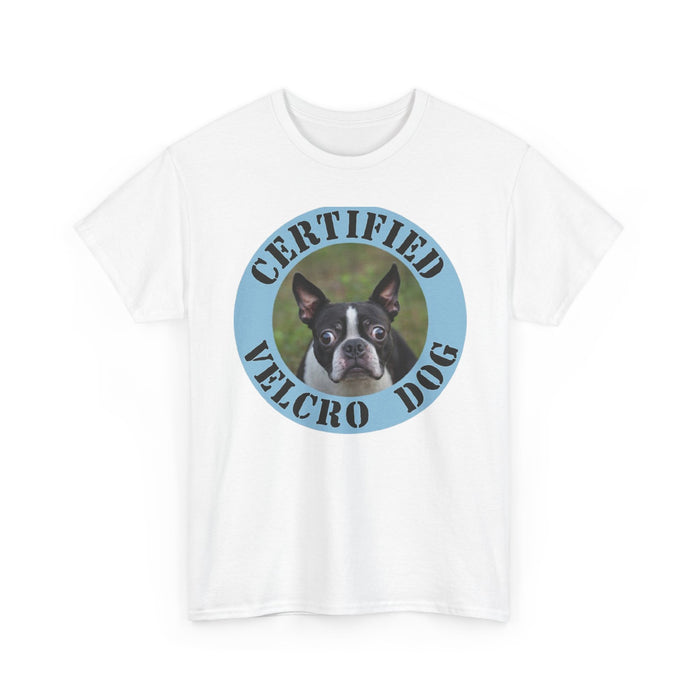 Certified Velcro Dog T-Shirt — Funny Boston Terrier Pet Tee