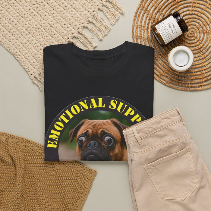 Emotional Support Human T-Shirt — Cute Pug Graphic Tee