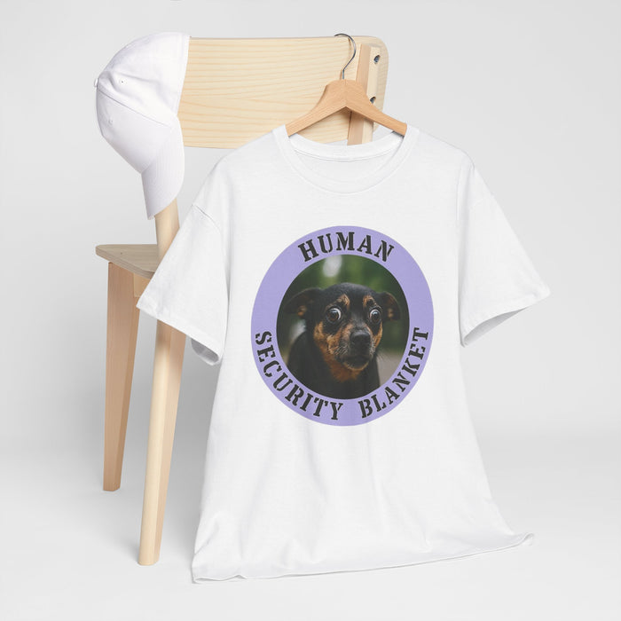 T-Shirt — "Human Security Blanket" Cute Dog Graphic Tee