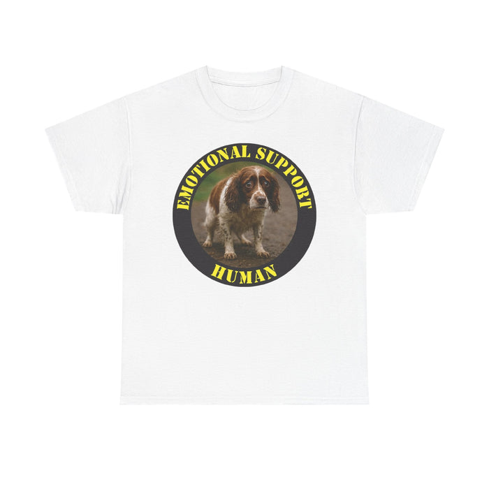 Emotional Support Human T-Shirt — Cute Basset Hound Rescue Tee