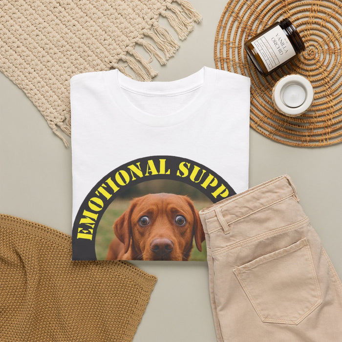 Emotional Support Human Tee – Funny Dog Photo Graphic T-Shirt