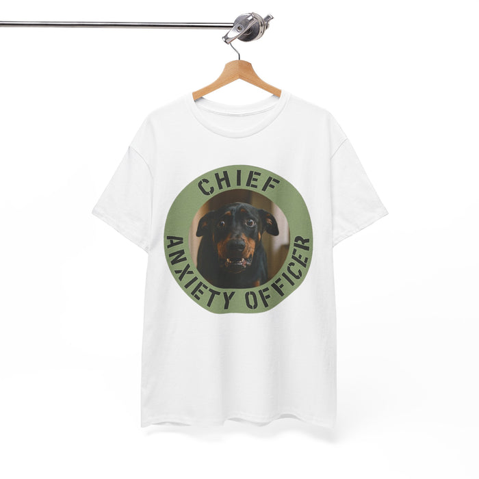Chief Anxiety Officer T‑Shirt — Funny Dog Graphic Tee