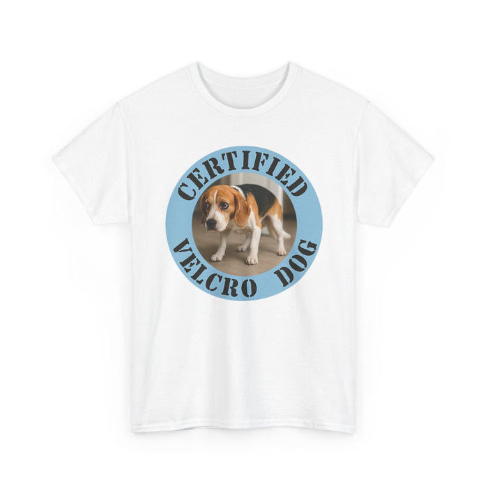 Certified Velcro Dog T‑Shirt — Funny Beagle Pet Lover Tee