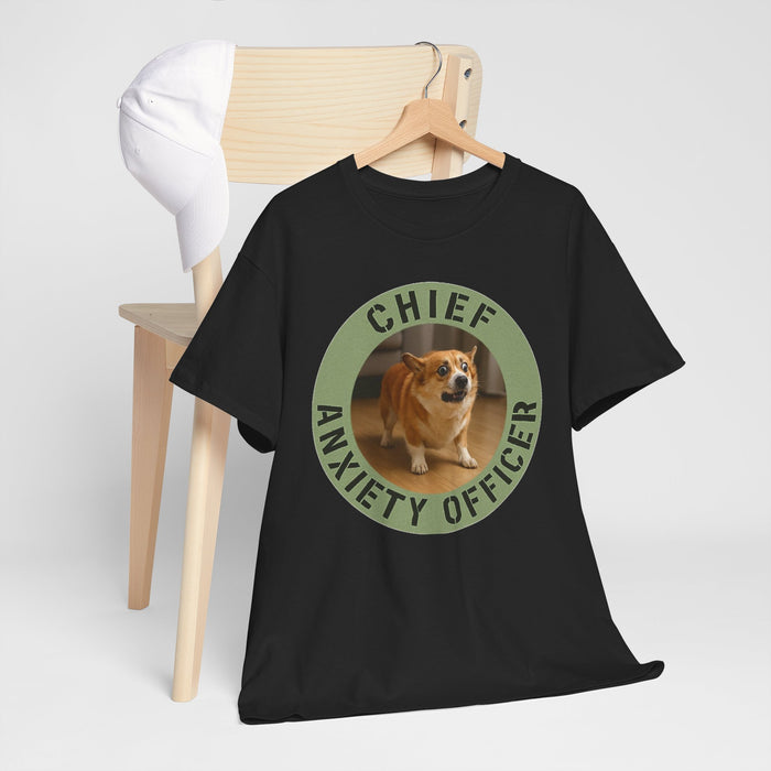Chief Anxiety Officer T-Shirt – Funny Corgi Anxiety Tee