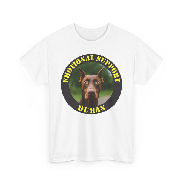 Emotional Support Human Tee — Doberman Pet Therapy T-Shirt