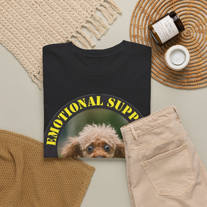 Emotional Support Human T‑Shirt — Cute Poodle Rescue Pet Lover Tee