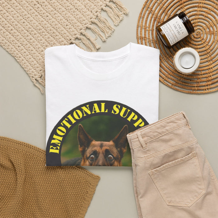 Emotional Support Human T‑Shirt — Dog Photo Badge Tee