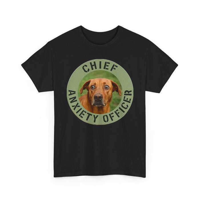 Chief Anxiety Officer T-Shirt — Funny Dog Graphic Tee for Dog Lovers