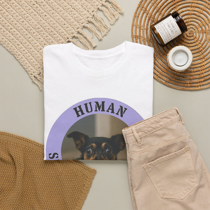 Dog Lover T‑Shirt — "Human Security Blanket" Cute Pet Photo Tee