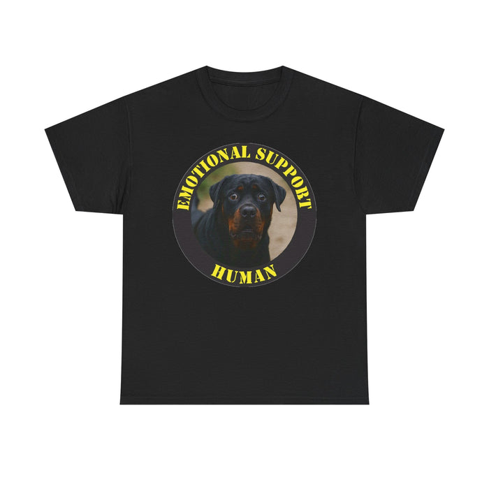 Emotional Support Human T‑Shirt – Rottweiler Pet Lover Tee
