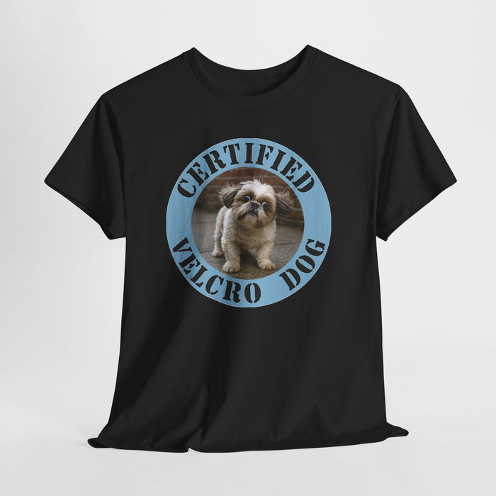 Certified Velcro Dog T‑Shirt — Funny Shih Tzu Pet Lover Tee