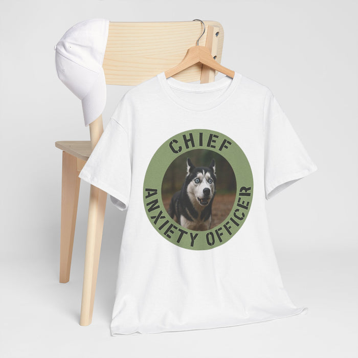 Chief Anxiety Officer T‑Shirt — Funny Dog Graphic Tee for Pet Lovers