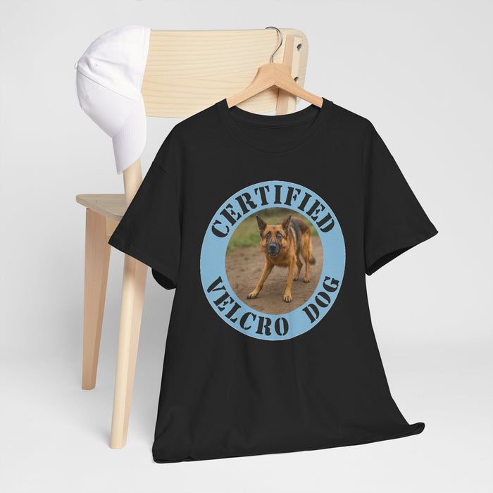 Certified Velcro Dog T‑Shirt — Funny Dog Mom/Dad Tee