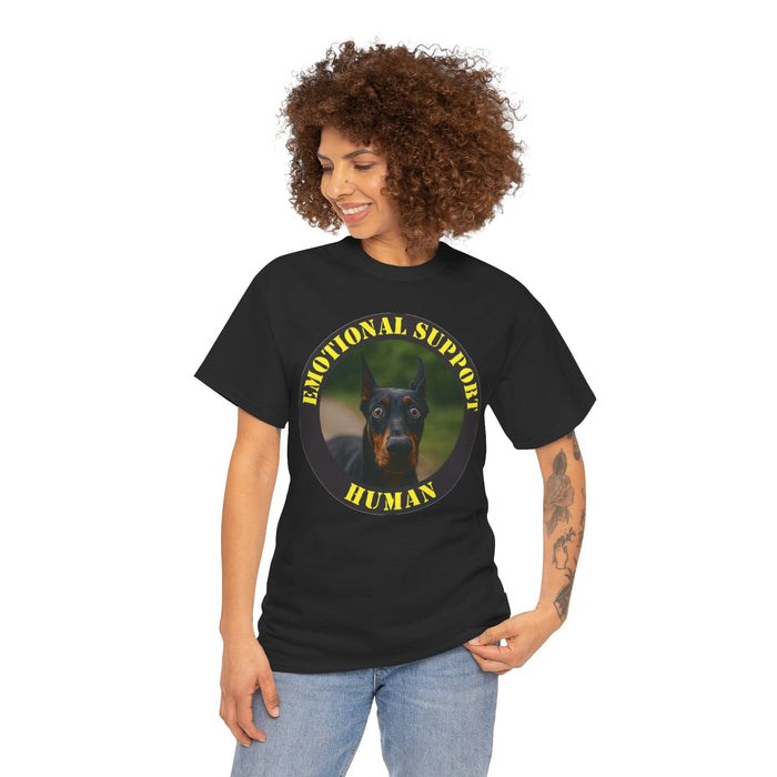 Emotional Support Human T-Shirt – Doberman Pet Lover Tee