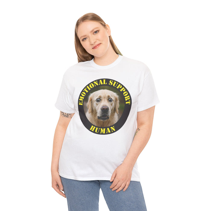 Emotional Support Human T-Shirt — Cute Golden Retriever Therapy Dog Tee