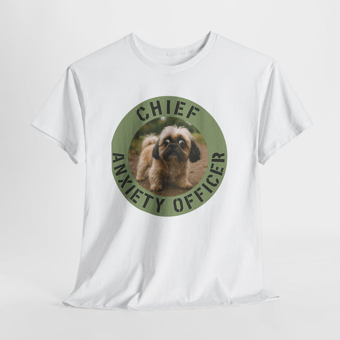 Chief Anxiety Officer Dog T-Shirt — Funny Cute Pekingese Graphic Tee