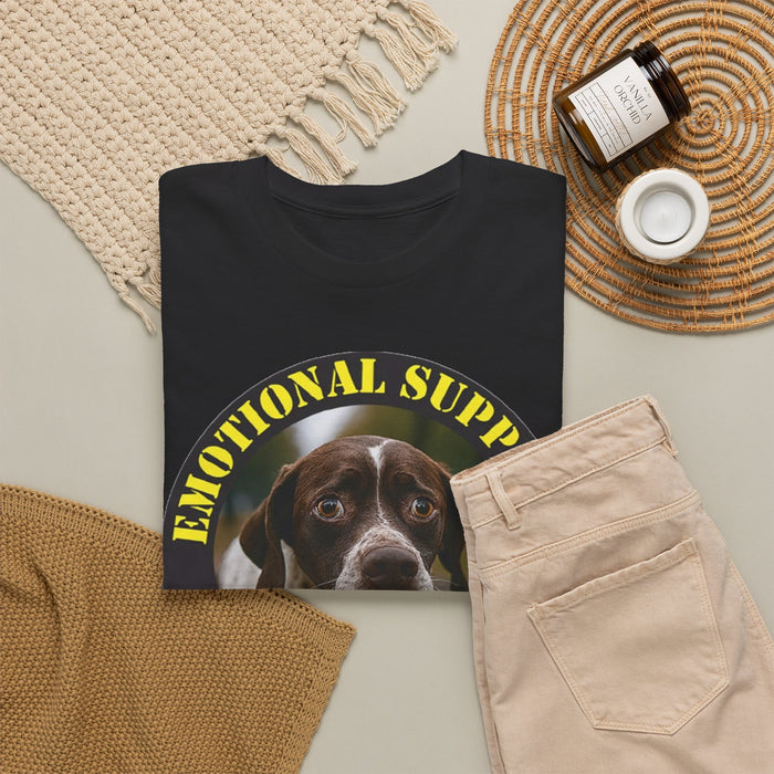 Emotional Support Human T-Shirt – Funny Dog Face Graphic Tee for Pet Lovers