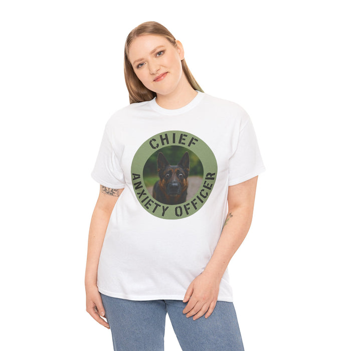 Chief Anxiety Officer T-Shirt — Funny Dog Graphic Tee for Pet Lovers