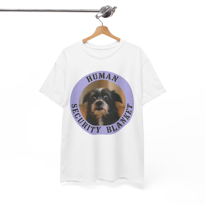 Human Security Blanket Dog Tee — Cute Rescue Pet T‑Shirt