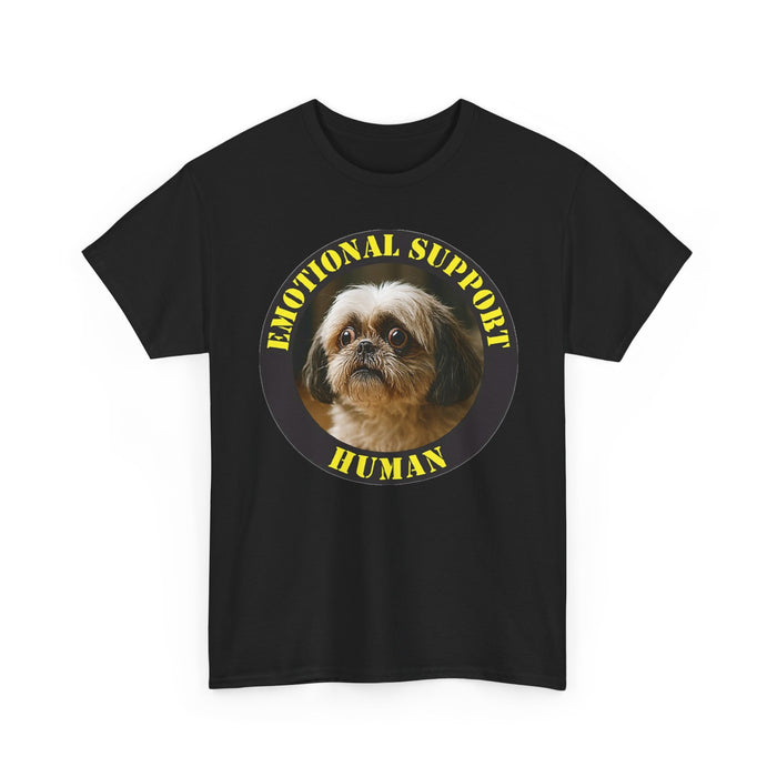 Emotional Support Human T‑Shirt — Cute Shih Tzu Pet Therapy Tee