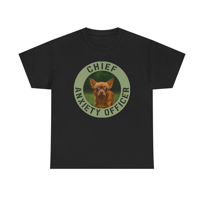 T‑Shirt — "Chief Anxiety Officer" Dog Graphic Tee