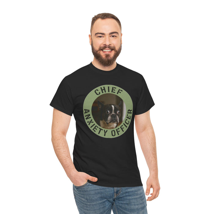 Chief Anxiety Officer Dog T-Shirt — Funny Pet Mom/Dad Tee
