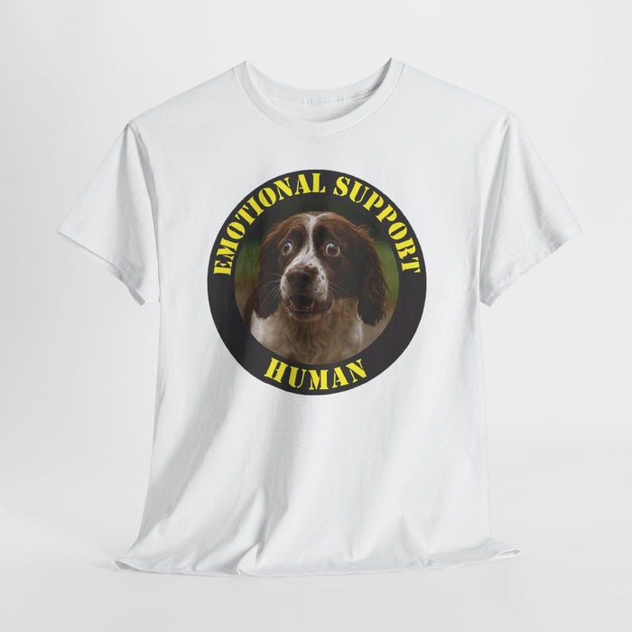 Emotional Support Human T‑Shirt — Dog Meme Tee for Pet Lovers