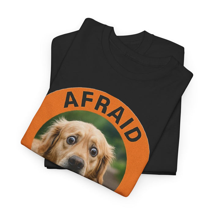 Golden Retriever Afraid But Trying Dog Tee — Cute Encouragement Graphic T-Shirt