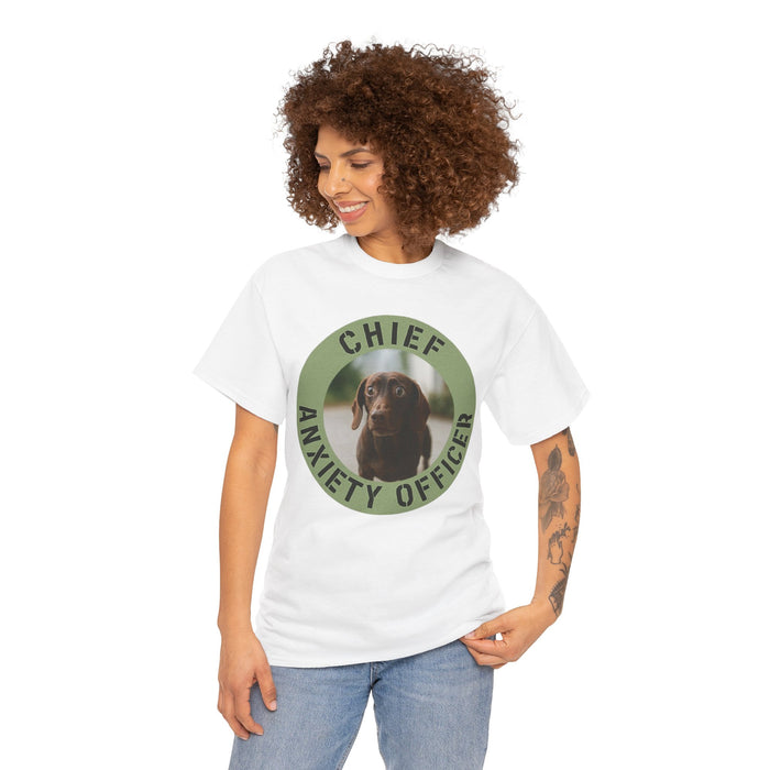 Chief Anxiety Officer T-Shirt — Funny Dog Graphic Tee for Pet Lovers