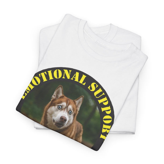 Emotional Support Human T-Shirt — Husky Pet Lover Tee