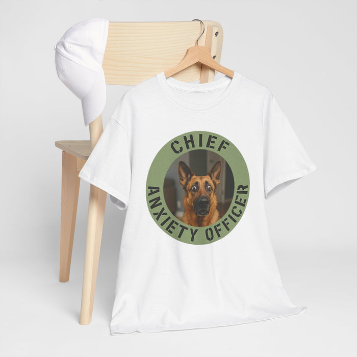 Chief Anxiety Officer Tee — Funny German Shepherd Dog Shirt