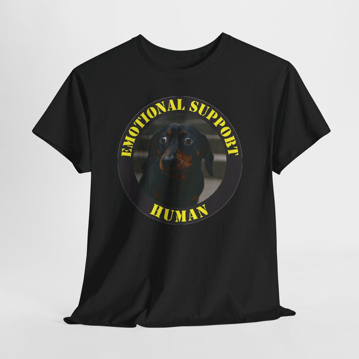 Emotional Support Human T-Shirt — Funny Dog Support Tee for Pet Lovers